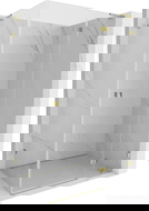 Mexen Lunar L cabină de duș cu deschidere spre dreapta 90 x 80 cm, transparentă, aurie - 834L-090-080-50-00-P