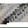 Mexen Roma cabină de duș cu balamale 100 x 70 cm, transparent, Neagră + cadă de duș Flat, Albă - 854-100-070-70-00-4010B