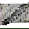 Mexen Roma cabină de duș cu balamale 90 x 100 cm, transparent, Neagră + cadă de duș Flat, Neagră - 854-090-100-70-00-4070B
