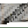 Mexen Roma cabină de duș cu balamale 100 x 90 cm, transparent, Aurie + cadă de duș Flat, Neagră - 854-100-090-50-00-4070G