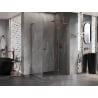 Mexen Lunar L cabină de duș cu deschidere dreapta 95 x 70 cm, transparentă, aur roz - 834L-095-070-60-00-P