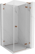 Mexen Lunar L cabină de duș cu deschidere dreapta 80 x 80 cm, transparent, aur roz - 834L-080-080-60-00-P