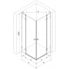 Mexen Lunar L Duo cabină de duș cu balamale pe stânga 95 x 70 cm, transparent, metal armat - 834L-095L-070P-95-00
