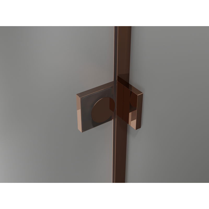 Mexen Lunar L cabină duș batantă dreapta 100 x 80 cm, transparent, aur roz - 834L-100-080-60-00-P