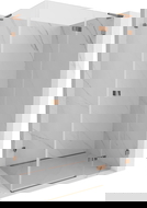 Mexen Lunar L cabină duș batantă dreapta 100 x 80 cm, transparent, aur roz - 834L-100-080-60-00-P