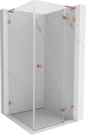 Mexen Lunar L cabină de duș cu deschidere dreapta 70 x 70 cm, transparent, cupru periat - 834L-070-070-65-00-P