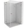 Cabină de duș Mexen Lunar L cu deschidere dreapta 75 x 70 cm, transparentă, cupru periat - 834L-075-070-65-00-P