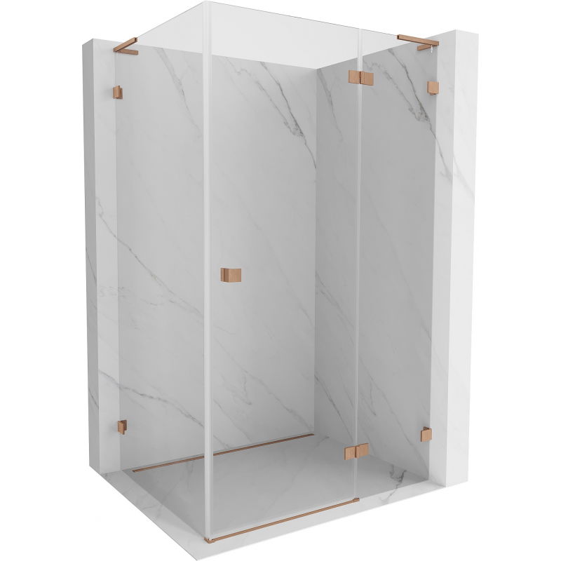 Mexen Lunar L cabină de duș cu deschidere dreapta 95 x 70 cm, transparent, cupru periat - 834L-095-070-65-00-P