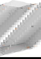 Mexen Lunar L jobbos nyíló zuhanykabin 95 x 70 cm, átlátszó, sörtézett réz - 834L-095-070-65-00-P