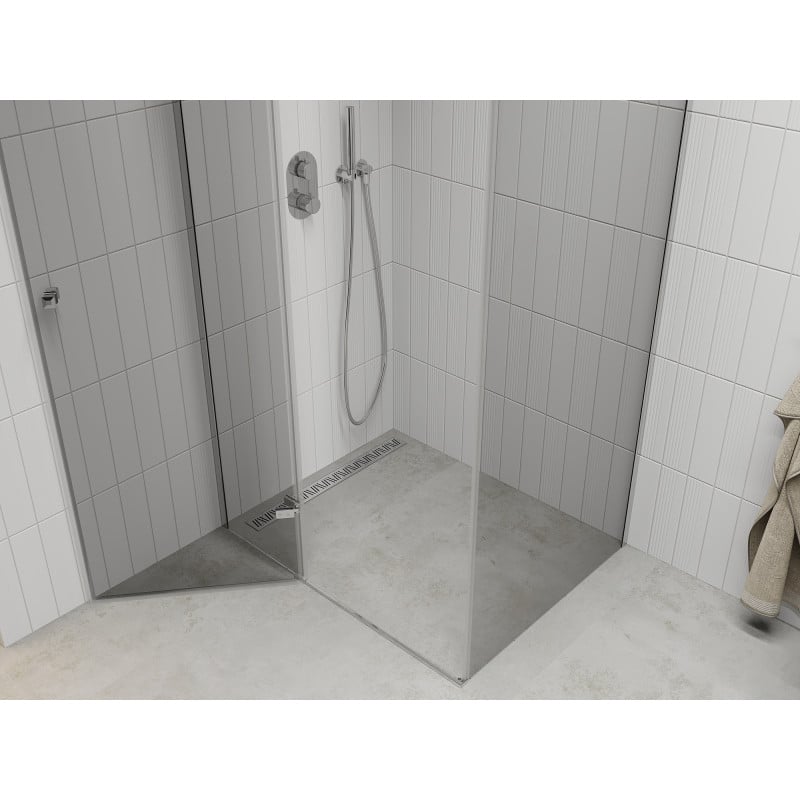 Mexen Roma cabină de duș batantă 90 x 120 cm, transparentă, crom - 854-090-120-01-00