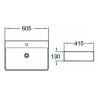 Mexen Benita lavoar pe blat 60 x 41 cm, alb - 21396000