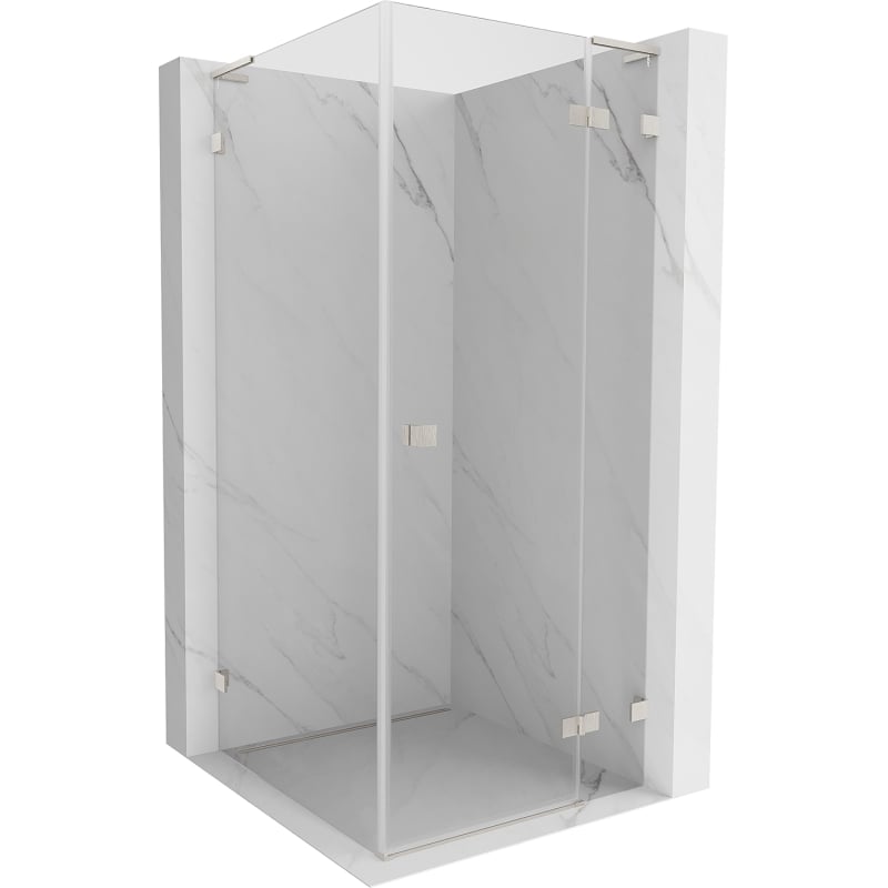 Mexen Lunar L cabină de duș dreptunghiulară dreapta 70 x 70 cm, transparent, nichel periat - 834L-070-070-97-00-P