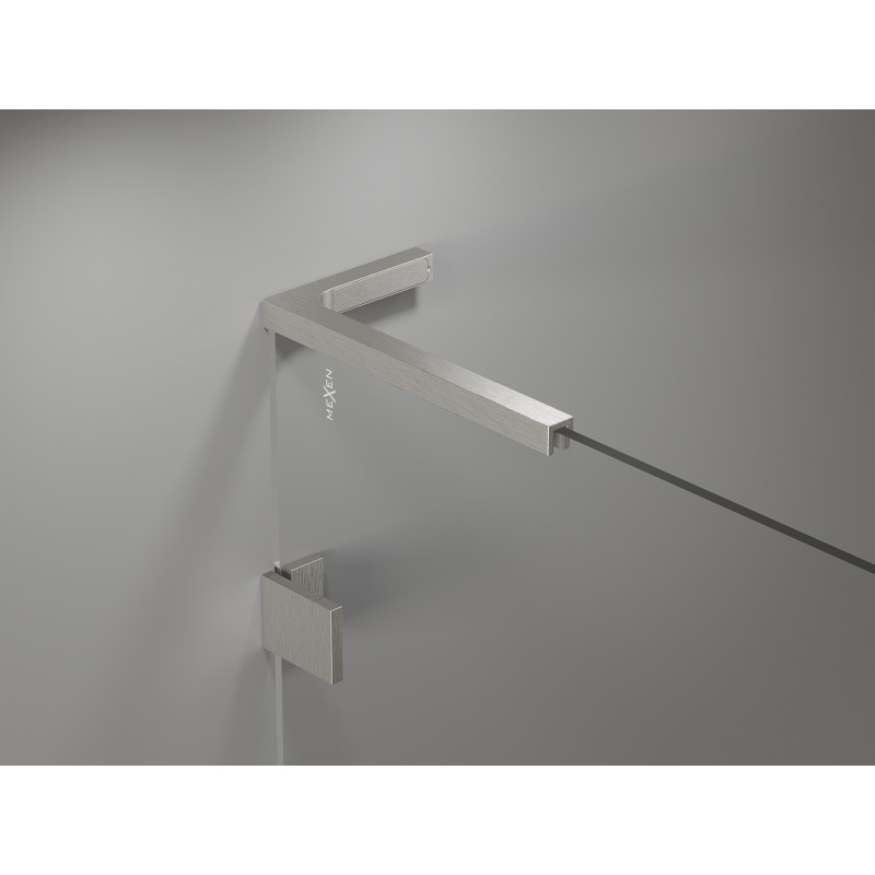 Mexen Lunar L Duo cabină de duș cu deschidere spre stânga 90 x 80 cm, transparent, nichel periat - 834L-090L-080P-97-00