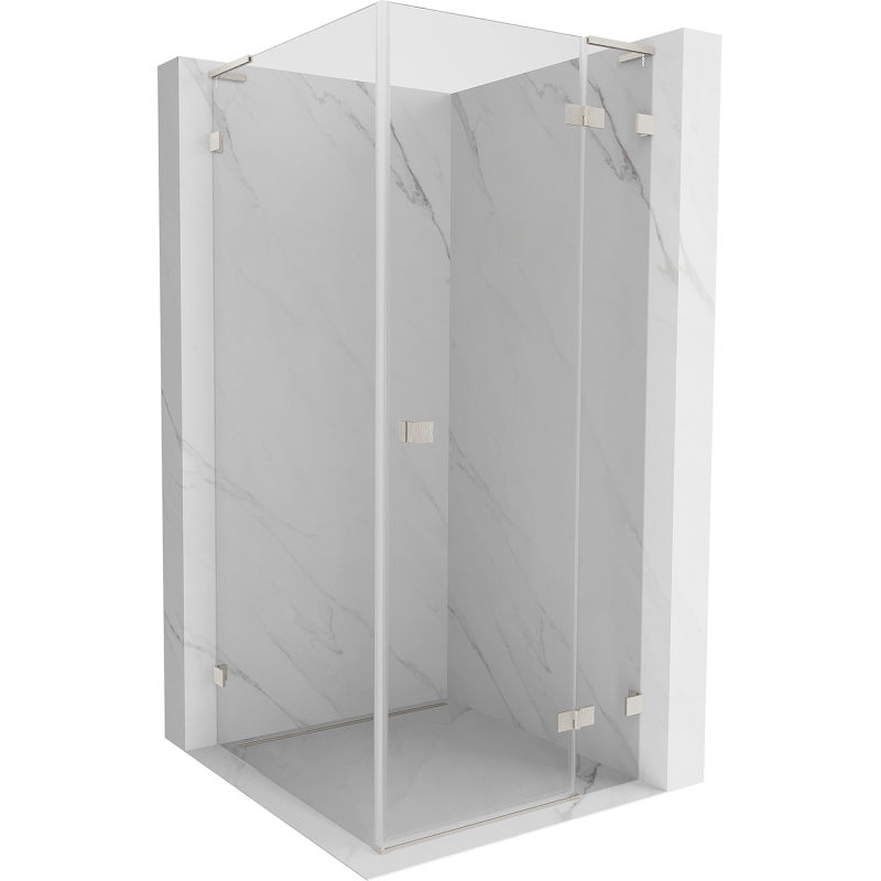 Mexen Lunar L cabină de duș batantă dreapta 90 x 90 cm, transparent, nichel periat - 834L-090-090-97-00-P