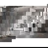 Mexen Lunar L Duo cabină de duș batantă 105 x 105 cm, transparent, nichel periat - 834L-105L-105P-97-00