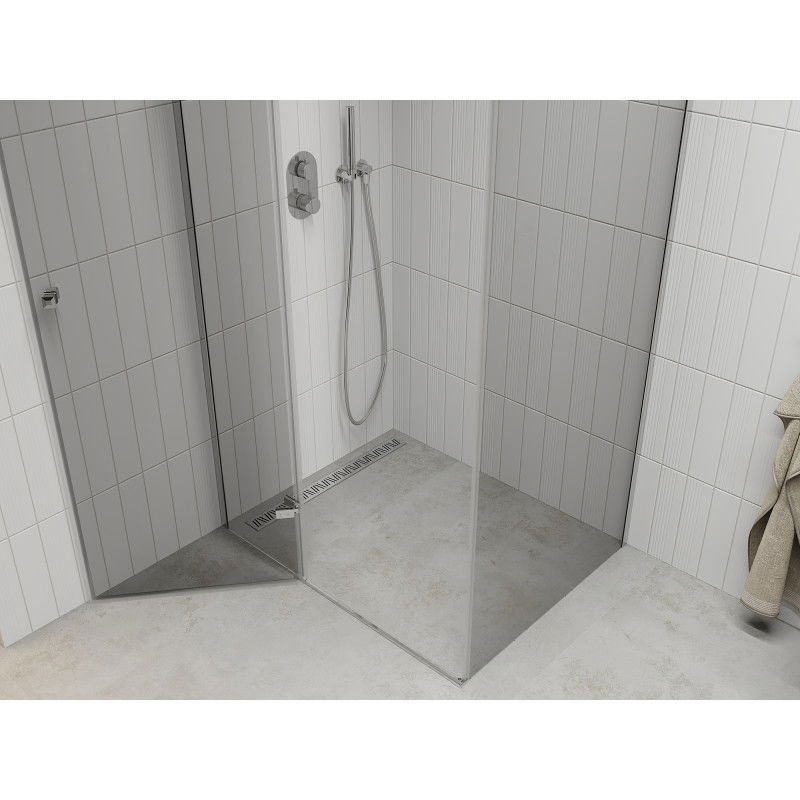 Mexen Roma nyíló zuhanykabin 115 x 90 cm, átlátszó, króm - 854-115-090-01-00