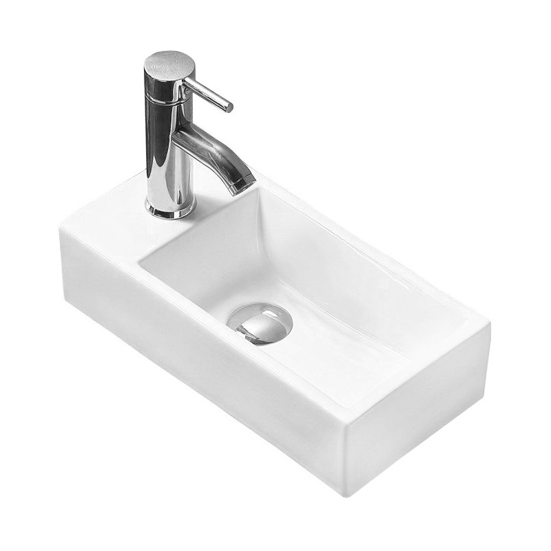 Mexen Inez lavoar de blat drept 45 x 25 cm, alb - 21434500R