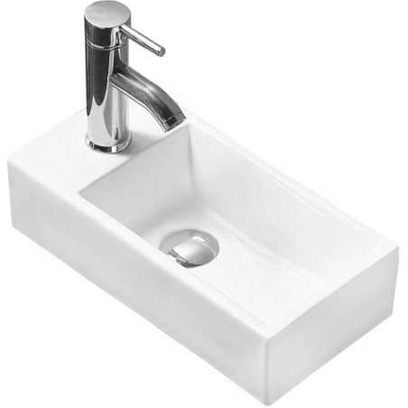 Mexen Inez lavoar de blat drept 45 x 25 cm, alb - 21434500R