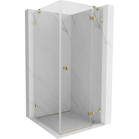 Mexen Lunar cabină de duș cu deschidere dreapta 70 x 70 cm, transparentă, aurie - 834-070-070-50-00-P