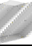 Mexen Lunar cabină de duș cu deschidere dreapta 75 x 70 cm, transparentă, aurie - 834-075-070-50-00-P