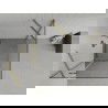 Mexen Roma cabină de duș cu ușă pivotantă 70 x 70 cm, transparentă, aurie - 854-070-070-50-00