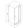 Mexen Lunar cabină de duș dreapta 70 x 70 cm, transparent, aur roz - 834-070-070-60-00-P