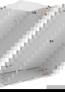 Mexen Lunar kinyitható zuhanykabin jobb oldali 100 x 80 cm, átlátszó, rózsaarany - 834-100-080-60-00-P