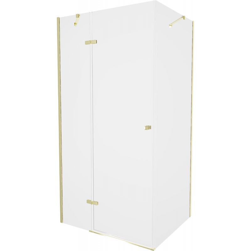 Mexen Roma cabină de duș pivotantă 90 x 80 cm, transparentă, aurie - 854-090-080-50-00