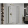 Mexen Roma cabină de duș cu balamale 110 x 90 cm, transparent, Aurie - 854-110-090-50-00