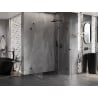 Cabina de duș Mexen Lunar, deschidere dreapta 75 x 70 cm, transparentă, neagră - 834-075-070-70-00-P