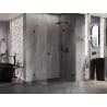Cabina de duș Mexen Lunar, deschidere dreapta 75 x 70 cm, transparentă, neagră - 834-075-070-70-00-P