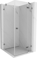 Mexen Lunar cabină de duș cu deschidere dreaptă 100 x 100 cm, transparent, gun metal - 834-100-100-95-00-P