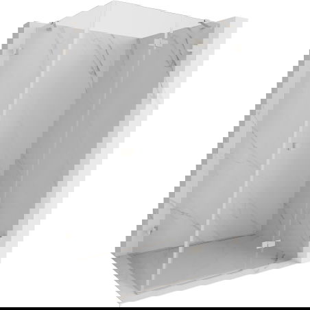 Mexen Lunar cabină de duș cu ușă batantă dreaptă 100 x 90 cm, transparent, nichel periat - 834-100-090-97-00-P