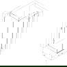 Mexen Lunar L cabină de duș cu balamale dreapta 100 x 100 cm, transparent, crom - 834L-100-100-01-00-P