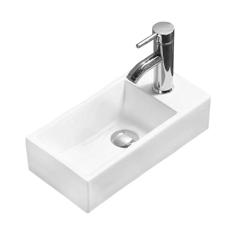 Mexen Inez balra szerelhető pultra ültetett mosdó 40 x 20 cm, fehér - 21484000L