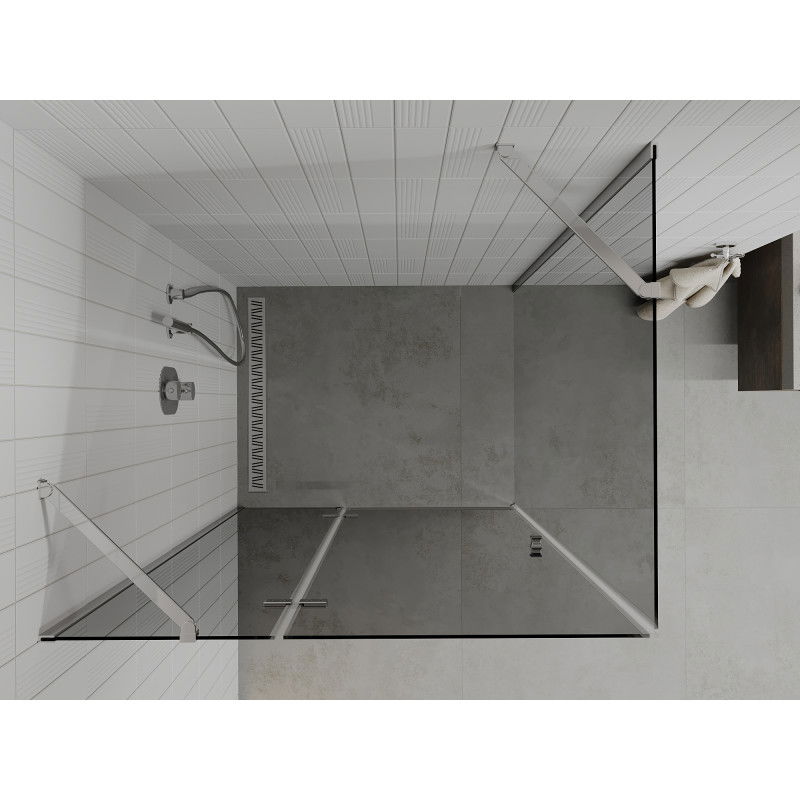 Mexen Roma cabina de duș cu deschidere de 90 x 100 cm, grafit, crom - 854-090-100-01-40