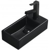 Mexen Inez balra szerelt mosdókagyló 40 x 20 cm, fekete matt - 21484085L