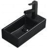 Mexen Inez lavoar pe blat stânga 40 x 20 cm, negru mat - 21484085L