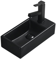 Mexen Inez balra szerelt mosdókagyló 40 x 20 cm, fekete matt - 21484085L