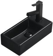 Mexen Inez chiuvetă de blat stânga 40 x 20 cm, negru mat - 21484085L