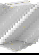 Mexen Lunar T cabină de duș batantă stânga 125 x 110 cm, transparent, aurie - 834T-125-110-50-00-L