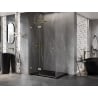 Mexen Lunar T cabină de duș rabatabilă stânga 115 x 80 cm, transparent, auriu periat - 834T-115-080-55-00-L