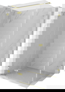 Mexen Lunar T cabină de duș cu ușă pivotantă stânga 130 x 100 cm, transparentă, aurie periată - 834T-130-100-55-00-L