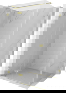 Mexen Lunar T cabină de duș cu ușă batantă stânga 135 x 110 cm, transparent, auriu periat - 834T-135-110-55-00-L