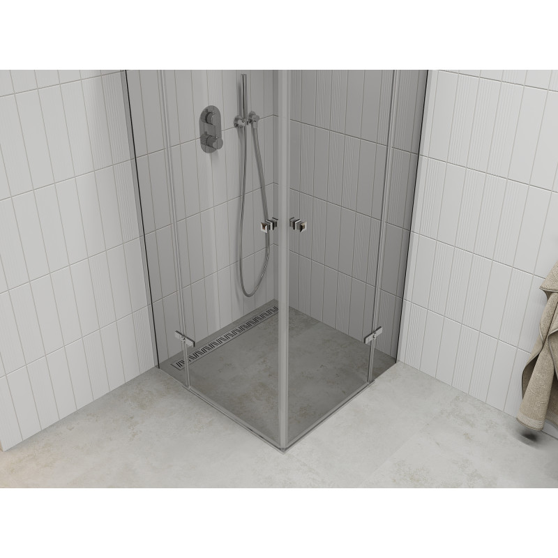 Mexen Roma Duo cabină de duș pliabilă 80 x 80 cm, transparent, crom - 854-080-080-02-00