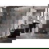 Mexen Lunar T cabină de duș cu panou fix stânga 125 x 110 cm, transparent, cupru periat - 834T-125-110-65-00-L