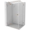 Mexen Lunar T cabina de duș cu ușa rabatabilă stânga 135 x 120 cm, transparent, cupru periat - 834T-135-120-65-00-L