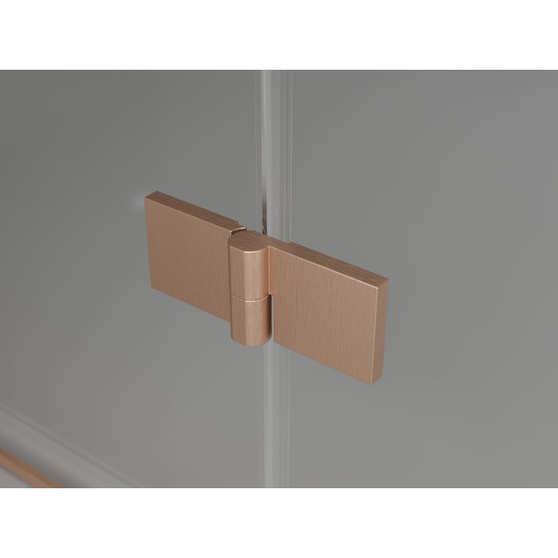 Mexen Lunar T cabina de duș cu ușa rabatabilă stânga 135 x 120 cm, transparent, cupru periat - 834T-135-120-65-00-L