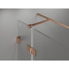Mexen Lunar T balra nyíló zuhanykabin 135 x 120 cm, átlátszó, csiszolt réz - 834T-135-120-65-00-L