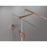 Mexen Lunar T cabina de duș cu ușa rabatabilă stânga 135 x 120 cm, transparent, cupru periat - 834T-135-120-65-00-L